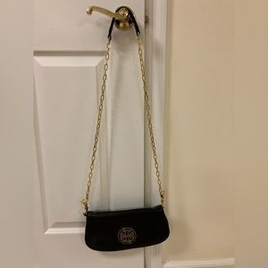 Tory Burch crossbody black with gold trim